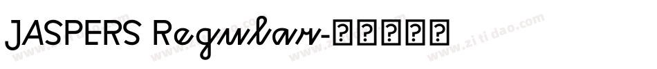 JASPERS Regular字体转换